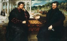Two Chess Players, ca 1545. Creator: Bordone, Paris (1500-1571).