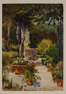 Mrs. Thayer's Garden, Massachusetts, c1885. Creator: John Singer Sargent.