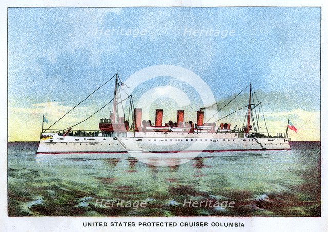 'United States Protected Cruiser 'Columbia'', c1890s. Artist: Unknown