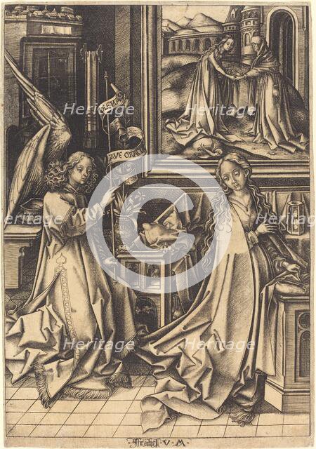 The Annunciation, c. 1490/1500. Creator: Israhel van Meckenem.
