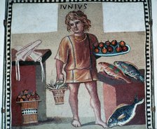 Roman mosaic of a kitchen, 1st century. Artist: Unknown