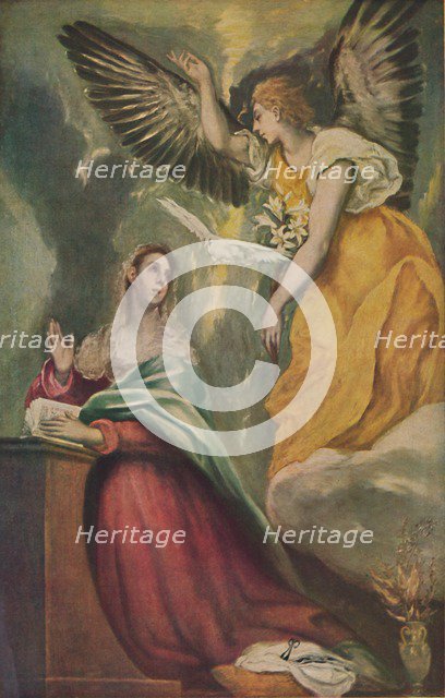 'Mariae Verkundigung', (The Annunciation), c1595 - 1600, (1938). Artist: El Greco.