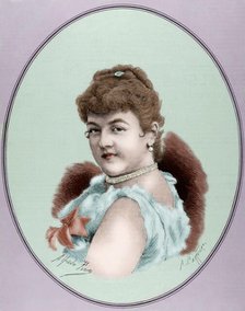 Mila Kupfer-Berger (1852-1905), Austrian soprano, 1886. From "The Spanish and American Illustration" Creator: Arturo Carretero y Sánchez.