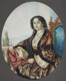 Portrait of Princess Nino Aleksandrovna Griboyedova (née Chavchavadze), 1856. Artist: Franken, Helene (active 1850s)