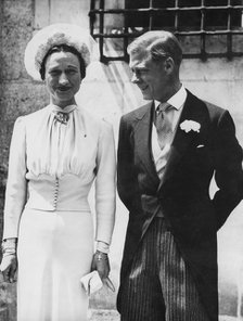 The Windsors on their wedding day, 3rd June 1937. Artist: Unknown