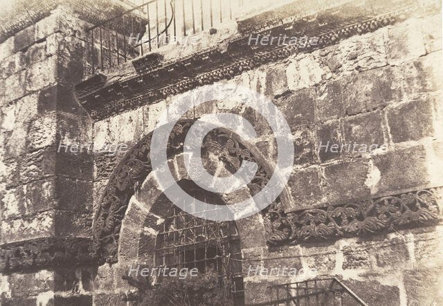 Jérusalem, Saint-Sépulcre, Détails de la façade, 1854. Creator: Auguste Salzmann.