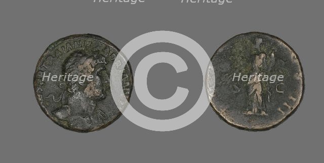 As (Coin) Portraying Emperor Hadrian, 119-125. Creator: Unknown.