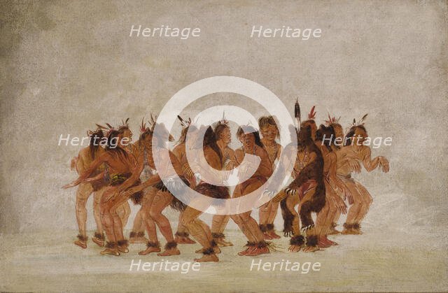 Bear Dance, Preparing for a Bear Hunt, 1835-1837. Creator: George Catlin.