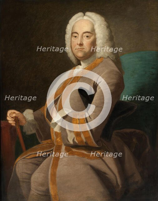 Portrait of the composer George Frideric Handel (1685-1759), after 1756. Creator: Hudson, Thomas (1701-1779).