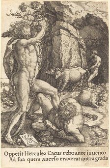 Hercules Killing Cacus, 1550. Creator: Heinrich Aldegrever.