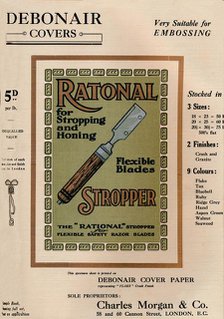 'Debonair Covers - Ratonal Stropper Razor Blades, 1909. Creator: Unknown.