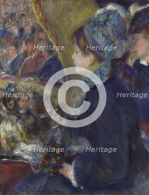 At the Theatre (La Première Sortie), 1876-1877. Artist: Renoir, Pierre Auguste (1841-1919)