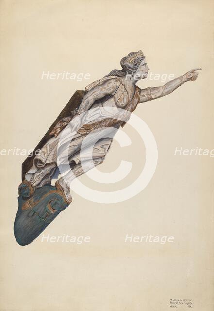 Figurehead, c. 1938. Creator: F. W. Powell.