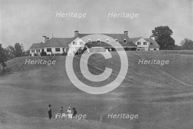 View of south front of clubhouse from the course, Oakland Golf Club, Bayside, New York, 1923. Artist: Unknown.