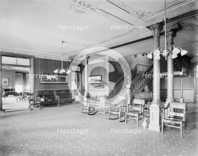 Alma Sanitarium, reception hall, Alma, Mich., between 1900 and 1910. Creator: William H. Jackson.