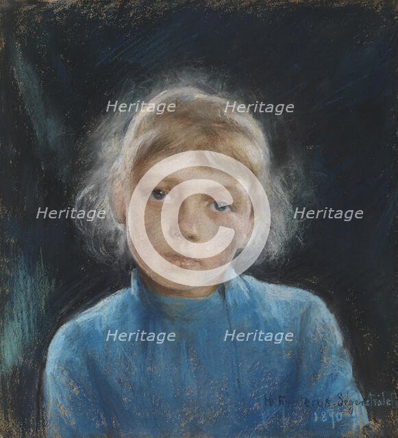 Head of a girl, 1890. Creator: Hanna Frosterus-Segerstrale.