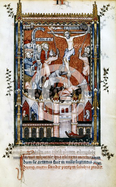 The Crucifixion of St Denis, 1317. Artist: Unknown