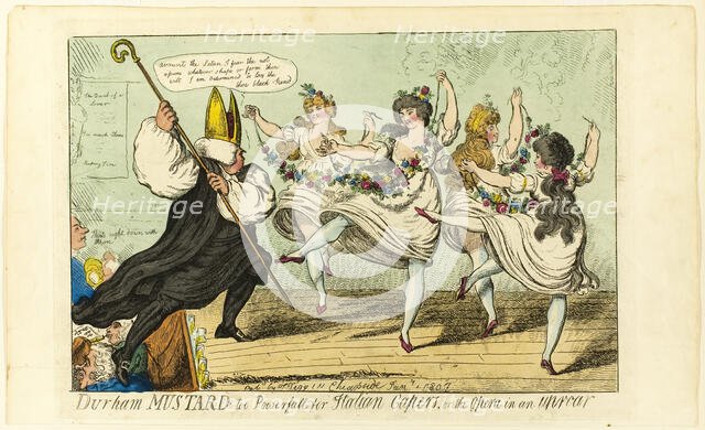 Durham Mustard Too Powerfull for Italian Capers, 1807. Creator: Isaac Cruikshank.