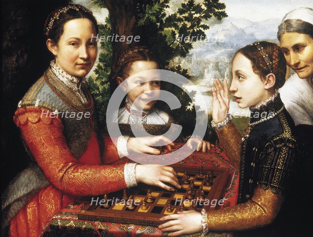 The Chess Game (Portrait of the artist's sisters playing chess), 1555.