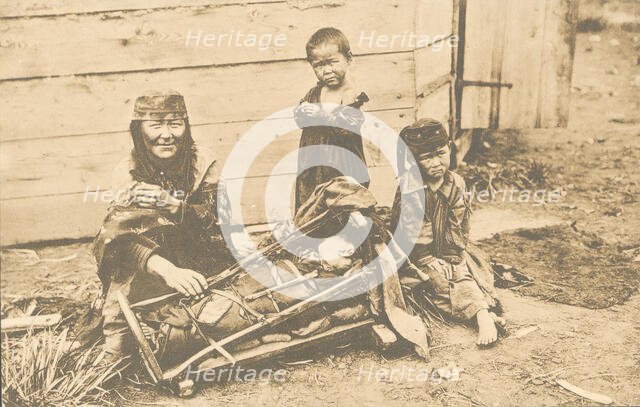 Kachinka with children, 1904-1917. Creator: Unknown.