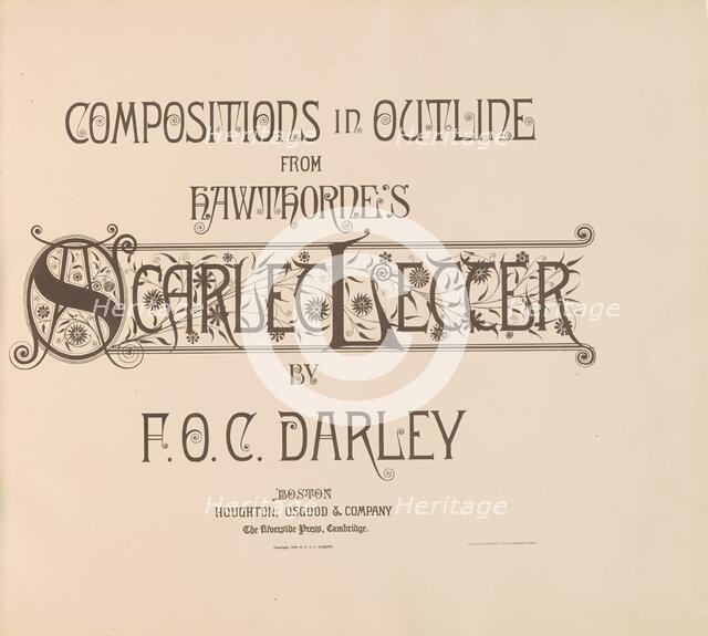 Compositions in Outline from Hawthorne's Scarlet Letter, 1879. Creator: Felix Octavius Carr Darley.