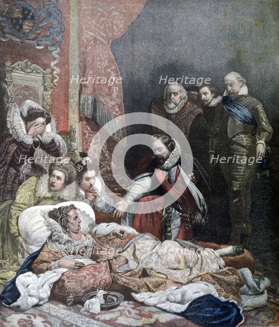 'Death of Queen Elizabeth', 1892. Artist: Unknown