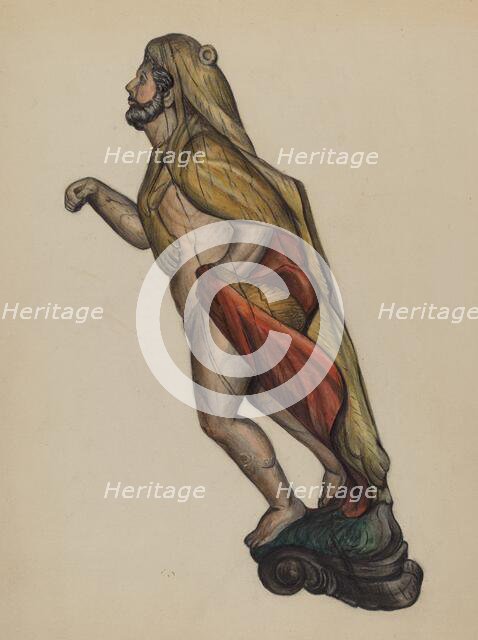 Figurehead: Hercules, c. 1937. Creator: Virginia Richards.