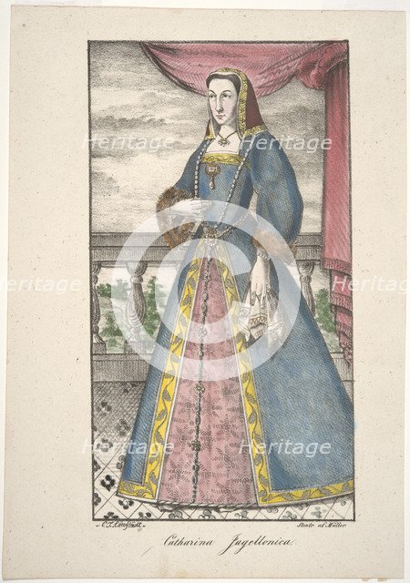 Catherine Jagellon. Artist: Löwstädt, Carl Theodor (active Early 19th cen.)