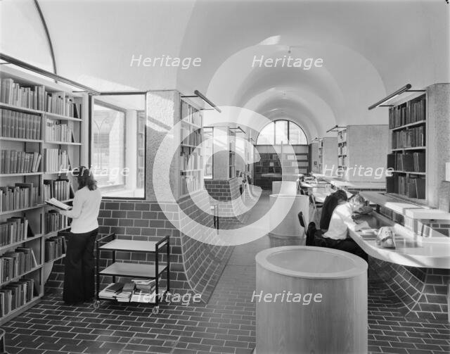 Guildhall School of Music and Drama, Silk Street, Barbican, City of London, GLA, 25/10/1977. Creator: John Laing plc.
