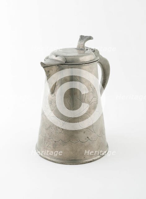 Covered Flagon with Spout, Sweden, 1820. Creator: Unknown.