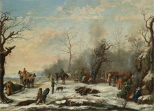 Winter Hunt, Mid of the 19th cen. Artist: Anonymous  