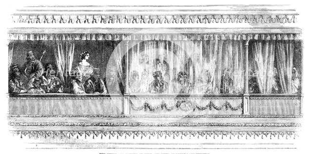 The Queen and Princes of Oude and Suite at Drury-Lane Theatre, 1857. Creator: Unknown.