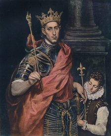 'St. Louis King of France with a Page', c1590. Artist: El Greco.