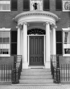Doorway, 23 Chestnut St. (i.e. 128 Essex St.,Gardner-White-Pingree House), Salem, Mass., c.1900-1920 Creator: Unknown.
