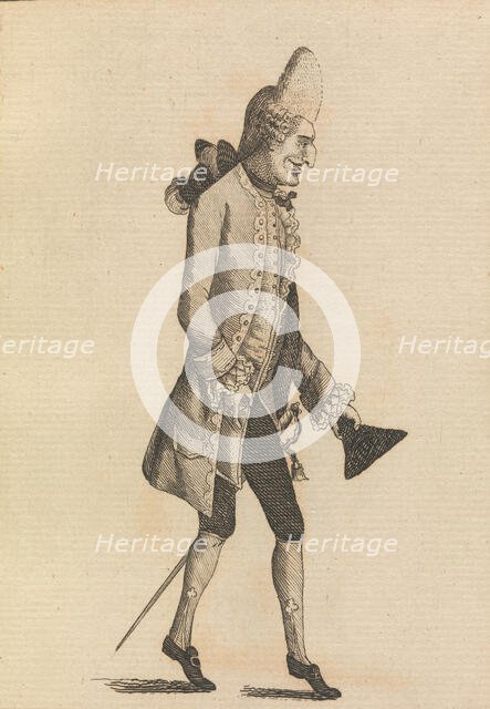 My Lord Tip-Toe Just Arrived from Monkey Land, November 3, 1771. Creator: Matthew Darly.