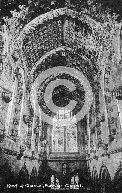 Roof of the Chancel, Rosslyn Chapel, Midlothian, Scotland, 20th century. Artist: Unknown