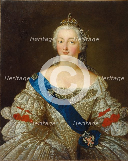 Portrait of Empress Elisabeth Petrovna (1709-1762), 1740s. Artist: Anonymous  