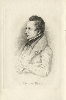 Portrait of Victor Hugo (1802-1885). Artist: Noël, Léon (1807-1884)