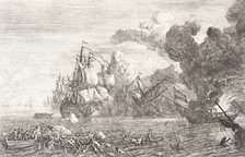 Naval Battle, 1753. Creator: Adriaen Manglard.