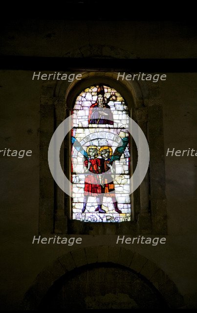 A stained glass window in San Justo and San Pastor Church, Segovia, Spain, 2007. Artist: Samuel Magal