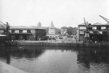 Alexandra Dock, Bombay, India, 1917. Artist: Unknown