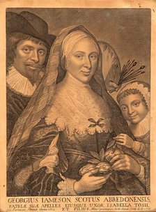 Portrait of George Jamesone with his wife Isabella Tosh and son Alexander, 1623. Creator: George Jamesone.