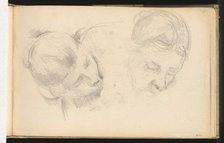 Two Heads of Women, 1890/1894. Creator: Paul Cezanne.