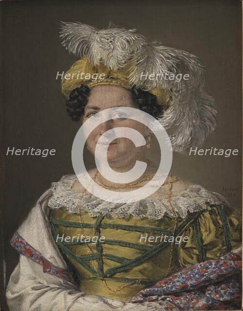 Portrait of Mrs. Pauline Hagen, 1825. Creator: Christian Albrecht Jensen.