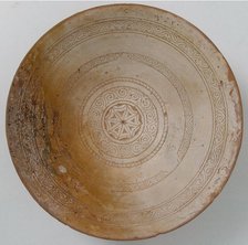 Bowl with Geometric Rosette, Byzantine, 1100-1150. Creator: Unknown.