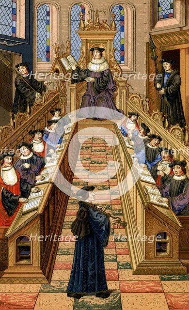 Doctors at the Université de Paris, 1849.Artist: Edward May