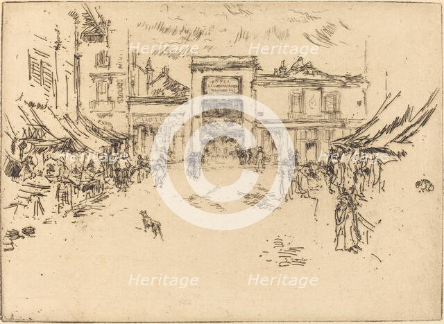 Little Market Place, Tours, 1888. Creator: James Abbott McNeill Whistler.