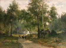 Beneath the Birches. Motif from Mälaren, 1870. Creator: Johan Edvard Bergh.