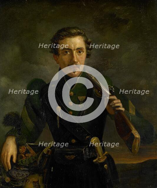 Self Portrait in the Uniform of the Rifles, 1831. Creator: Willem Jodocus Mattheus Engelberts.