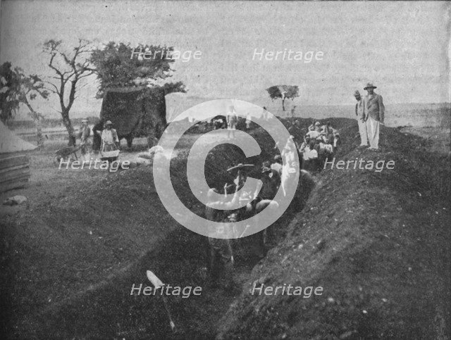 'Mafeking: Natives Digging a Trench', 1902. Artist: WH Weekes.